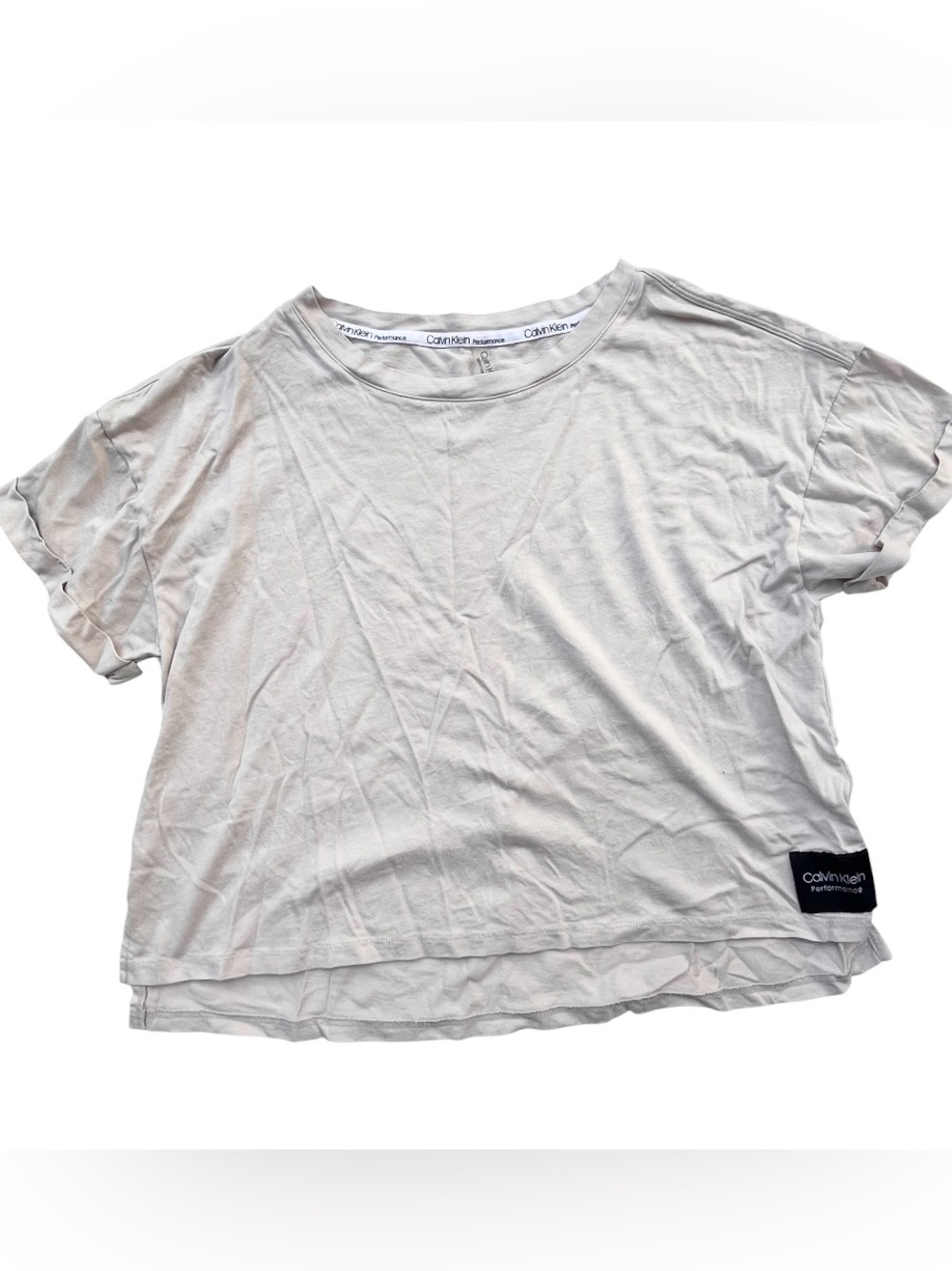 Calvin Klein Beige Crop Top Super Soft size S